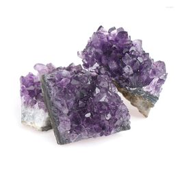 Decorative Figurines Home Decor Natural Amethyst Cluster Quartz Crystal Mineral Specimen Healing Stones Gift Rough Ore Geography Teaching