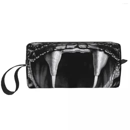 Cosmetic Bags Horrible Snake Portable Makeup Case For Travel Camping Outside Activity Toiletry Jewelry Bag