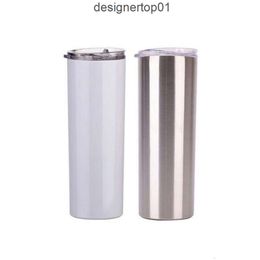 Stanleiness 20oz Skinny Tumblers Blank Sublimation tapered Cup Coffee Mugs with Lid and Straw Beer Mugs with SEA SHIPPING YYA429 100pcs TQE1