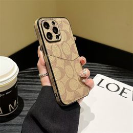 Top Leather G Designer Phone Cases For iPhone 14 Pro Max 15PLUS 13 12 11 iPhone14 14Pro 13Pro Fashion Watchbands L Print Back Cover Luxury Mobile Shell Wallet Flip Case