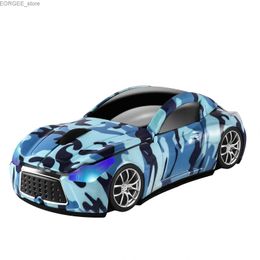 Mice 2.4Ghz Wireless Camouflage Car Mouse Sports Car Portable Mause 1600 DPI Optical Computer 3D Boy Gift Mice With LED Light For PC Y240407