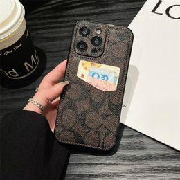 Top Designers Phone Cases For iPhone 15 14 13 12 11 Pro Max 14Pro 14Plus 13Pro 13 12ProMax XR fashion Luxury Letter Leather Mobile Back Cover With Card Holder Pocket Case