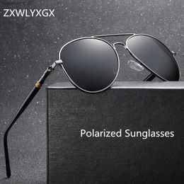 Sunglasses ZXWLYXGX brand sunglasses for men polarized fashion classic pilot sunglasses fishing driving gogglesL2404