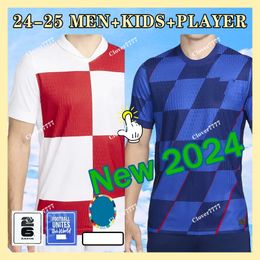 24 25 Croatias Soccer Jersey 2024 Euro Cup New 2025 Croatie National Team Retro Football Shirt Kids Kit Set Home White Away Blue Uniform MODRIC KOVACIC PASALIC PERISIC