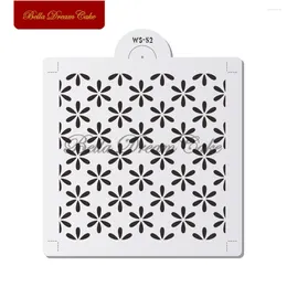 Baking Moulds Daisy Pattern Layering Stencils DIY Creative Furniture Wall Painting Colouring Embossing Stencil Template Cake Decorating Tools