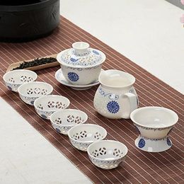 Teaware Sets Blue-and-white Exquisite Ceramic Teapot Kettles Tea Cup Porcelain Chinese Set Drinkware