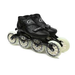 Schroevendraaiers Zico Original Speed Inline Roller Skates 3x125 or 4 Wheels Carbon Fibre Professional Racing Skates Kids Adult Patines