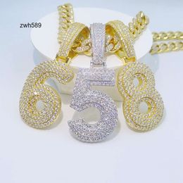 Designer hip hop sterling moissanite argento ghiacciato grande ciondolo per uomo regalo di compleanno di gioielli