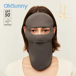 Scarves OhSunny Sunscreen Full Face Masks Tech Fabric Breathable Washable Anti-UV Protection Mask For Women Girls Beach Cycling