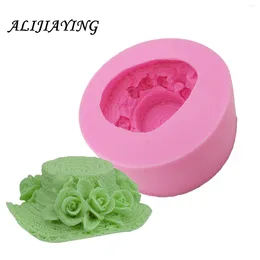 Baking Moulds 1Pcs 3D Lady Hat Silicone Soap Mold Cake Decoration Fondant Food Grade Mould D0601