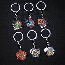 Keychains Lanyards Zoro Sanji Keychain Ace Sabo Pendant Luffy Mens Anime Accessories Car Llaveros Q240403