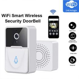 Doorbells Tuya Wireless Doorbell Waterproof SelfPowered Door Bell Sets Home Outdoor Kinetic Ring Chime Doorbell Wireless Required Batter