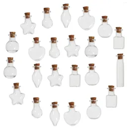 Vases 48 Pcs Mini Glass Bottle Jars Cork Lids Tiny Miniature Bottles Vials Corks Little
