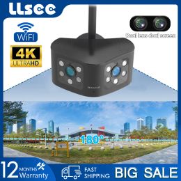 Cameras LLSEE Dual Lens 4K 8MP 8X Zoom CCTV Wireless WiFI Outdoor Waterproof Security Camera Wireless Ultra Wide Angle 180linear measure