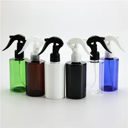 Storage Bottles 200ml X 25 Empty Chunky Plastic Flat Shoulder Container With Trigger Spray Pump For Flowers Water Mist Sprayer Beauty Salon