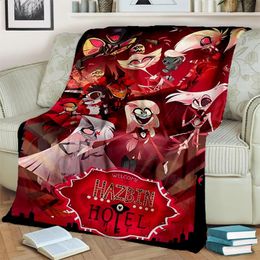 Helluva Boss Blitzo Adult Animation Cartoon BlanketSoft Throw Blanket for Home Bedroom Bed Sofa Picnic Office Cover Kid 240326