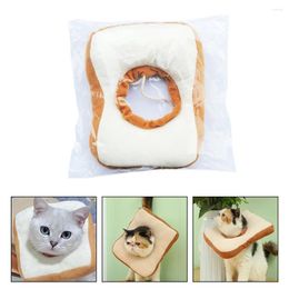 Dog Apparel Collar Decorative Cat Pet Protection Toast Neck Cone Cotton Creative Bread Shape Kitten Recovery