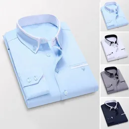 Men's Casual Shirts British-Style Men Spring Long-Sleeved Shirts/Male Slim Fit Business Male Social Button