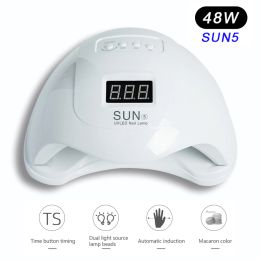 Guns Aubss 48w Nail Dryer Professional Led Uv Gel Polish Drying Lamp for Nails with Motion Sensing Manicure Pedicure Salon Tool