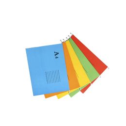 Folder 5PCS Hanging File Folders Portable File Organiser A4 Size Coloured File Holder for Office Desktop Documents ( Mixed Colour )