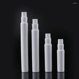 Storage Bottles 5ml White Perfume Atomizer Spray Plastic Empty Mist Cosmetics Travel Makeup Toner Bottle Nebulizer 100pcs