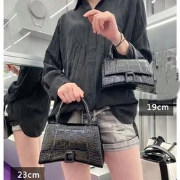 Top Quality Genuine Leather 20cm Shoulder Bags Black Fuchsia Beach Crossbody Handbags Purses Women 10A Croc Beach Tote Clutch Purse Bag Girl Mini Large Capacity Bag