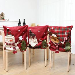 Chair Covers Non-woven Cover Christmas Decoration For Home Table Dinner Back Decor Year Party Supplies