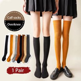 Women Socks Spring Autumn Women's Thigh High Stockings Thin Over Knee Long Solid Colour Slimming Leggings Jk Lolita Cosplay Hosiery