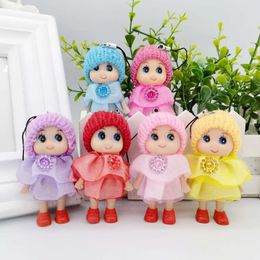 1PC Cute Fashion Kids Dolls Keychain Soft Stuffed Keyring Plush Animals Pendant Mini Baby Doll Toys for Girls Women