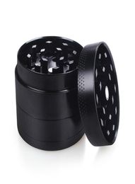 Herb Grinder with Pollen Catcher 4 Layers Set For Tobacco Spice Zinc Alloy Metal Crusher Hand Muller Black Silver And Rainbow To C8898128