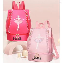 School Bags Personalised Name Dance Bag Children's Shoulder Backpack Latin Ballet Book Girls' Princess