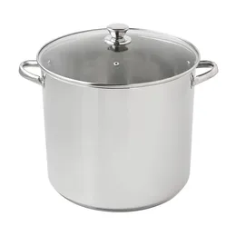 Cookware Sets Mainstays Stainless Steel 20-Quart Stock Pot With Glass Lid