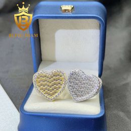 Designer Blingdiam Jewellery 925 Sterling Silver Iced Out Hip Hop Ring Heart Shape VVS Moissanite Diamond Rings for men and women