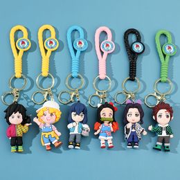 Fashion Cartoon Movie Character Keychain Rubber And Key Ring For Backpack Jewelry Keychain 083650