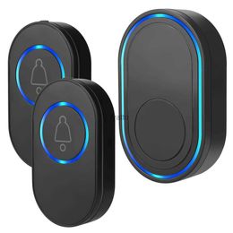 Doorbells Smart Home Door Bell Wireless Outdoor IP65 Waterproof 39 Songs Security Alarm Ring Kit H240407