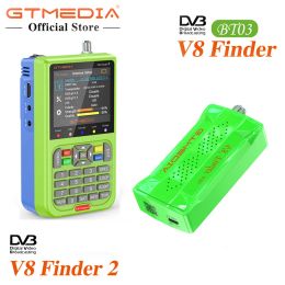 Box Gtmedia v8 Finder 2 Satellite Receiver H.265 Digital DVB S2 Gt Media BT03 Freesat Satfinder TV Better Than V8 Finder Meter