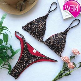 2024 New Fashion Designer Sexy Bikini Sets Cheap Womens Women Summer Set Biquinis Sexy Animal Leopard Printed Bandage Padded Bra Swimsuit Bathing Suit Bea