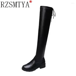 Boots Female Women Sexy Over The Knee Flats Shoes Long Thigh High