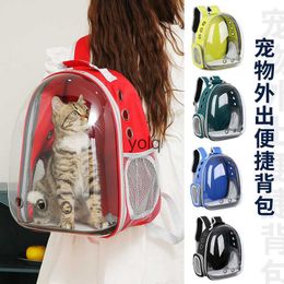 Cat Carriers Crates Houses Space capsule pet cat bag and dog backpack breathable cabin portable handbag supplies for outdoor use H240407