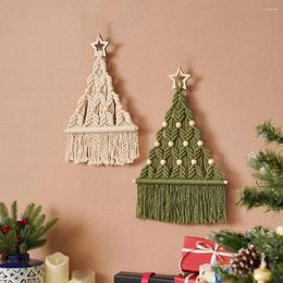 Tapestries SWEETHOME Wall Hanging Tapestry Handmade Woven Tassel Art Decor Christmas Tree For Home Bedroom