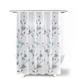 Shower Curtains No Punching Bathroom Curtain Easy Installation Retro Print For Individual Daily Bath Use