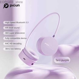 Cell Phone Earphones Picun i30 Wireless Headphone HiFI Stereo Lightweight Bluetooth 5.3 Headset with Microphone 36Hrs Playtime for Phone PC Travel Y240407