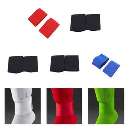 Elbow & Knee Pads Soccer Shin Guard Stay Fixed Bandage Tape Fastener Adjustable Elastic Shinguard Fixing Strap For Football Drop Deliv Otj3D