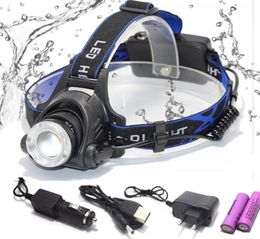 LED headlamp fishing headlight 8000 lumen T6L2 3 modes Zoomable lamp Waterproof Head Torch Head lamp use 18650 tq9C6114311
