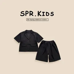 Clothing Sets Children Kids All Match Summer Boys Suit 2024 Korean Version Of Casual Fashion Baby Lapel Wear