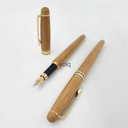 Fountain Pens Bamboo fountain pen for mens high-end business office calligraphy practice hard high aesthetic student ink bag H240407