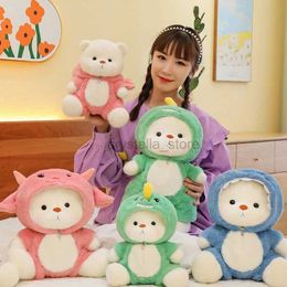 Movies TV Plush toy Cute Knuckle Bear Doll Clothes Removable Cream Bear Teddy Bear Plush Toy Doll Childrens Toy Birthday Gift 240407