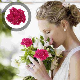 Decorative Flowers Artificial Hydrangea Head Silk Flower Party Decor Romantic Wedding Heads Cloth Bouquet Bridal
