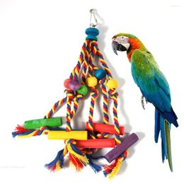 Other Bird Supplies Colourful Perches Toys Chew Funny Cotton Rope Parrot Toy Bite Resistant Tearing Cockatiels Training 1pcs