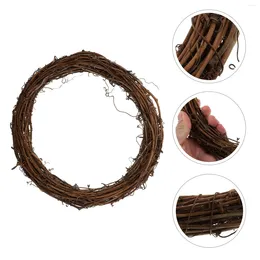 Decorative Flowers Grape Christmas Vine Wreath Wreaths Front Door Xmas Rattan Ring DIY Garland Frame